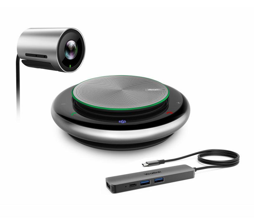 Yealink UVC30-CP900-BYOD Teams Video Conference Kit featuring a camera and speakerphone, designed for small and huddle rooms.